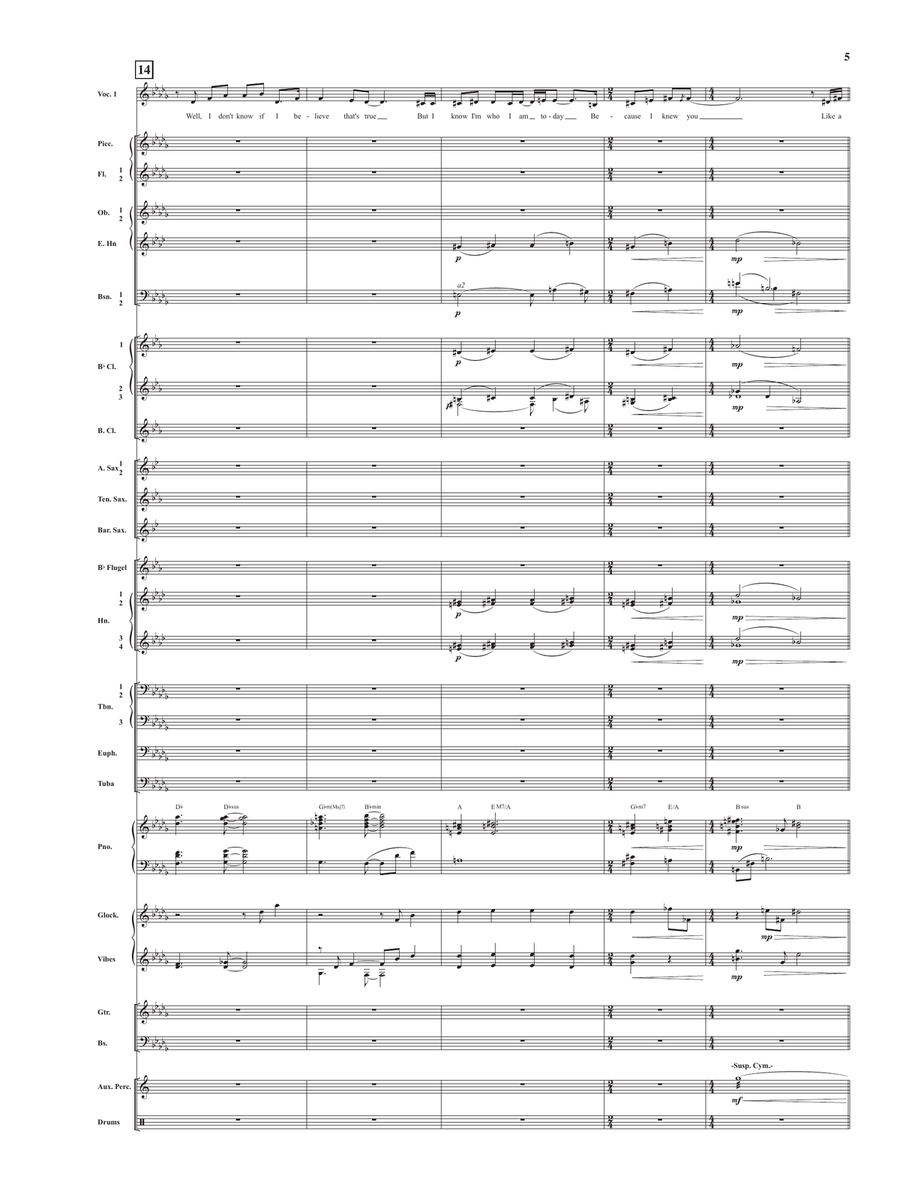For Good - Score Only Concert Band scores gallery preview page 5