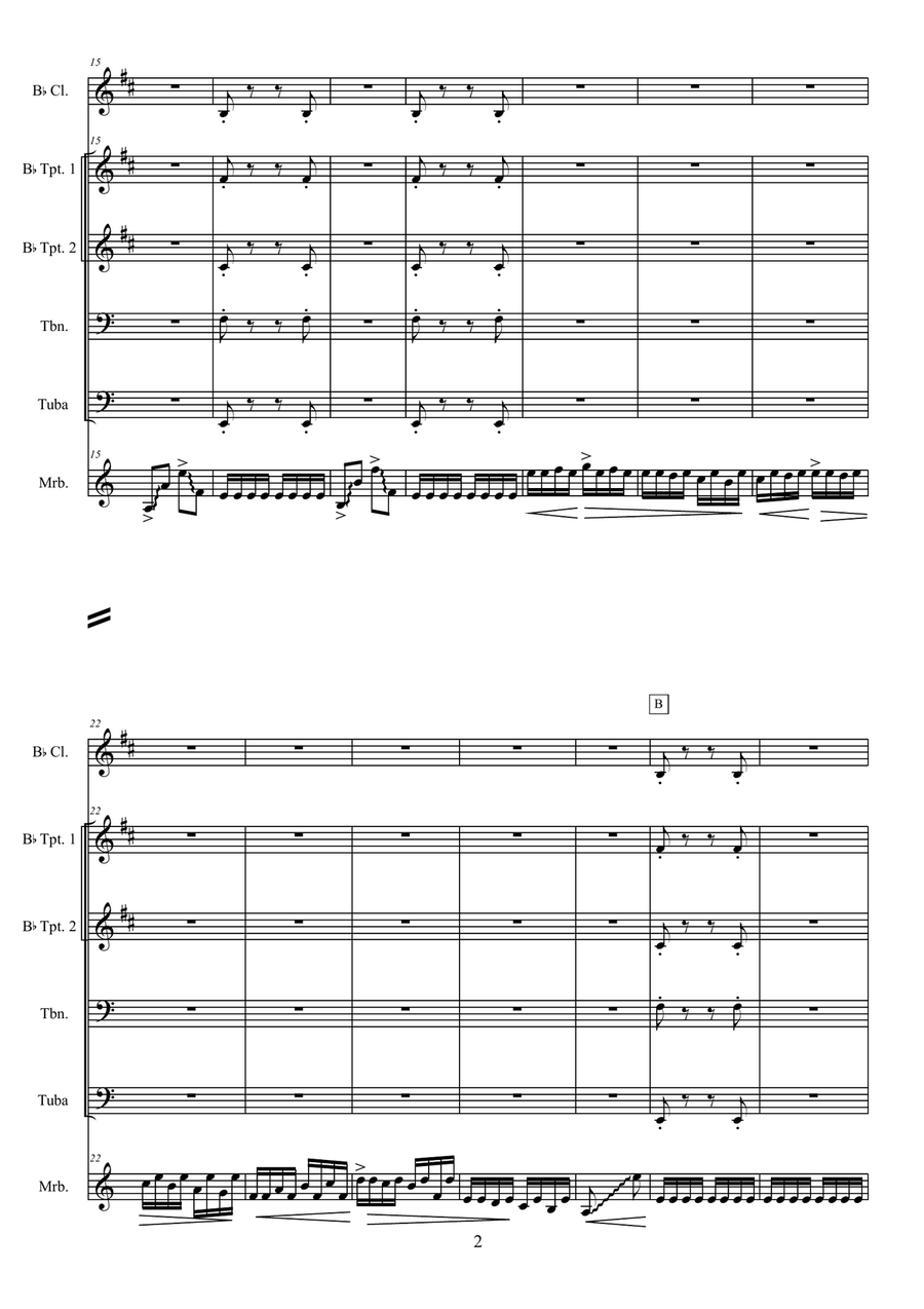 TOCCATA (for marimba) TOCCATA (for marimba) Small Ensemble scores gallery preview page 2