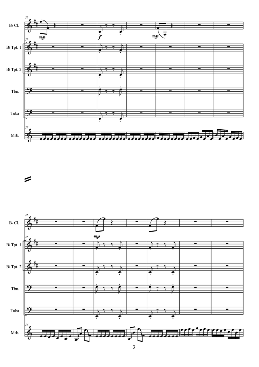 TOCCATA (for marimba) TOCCATA (for marimba) Small Ensemble scores gallery preview page 3