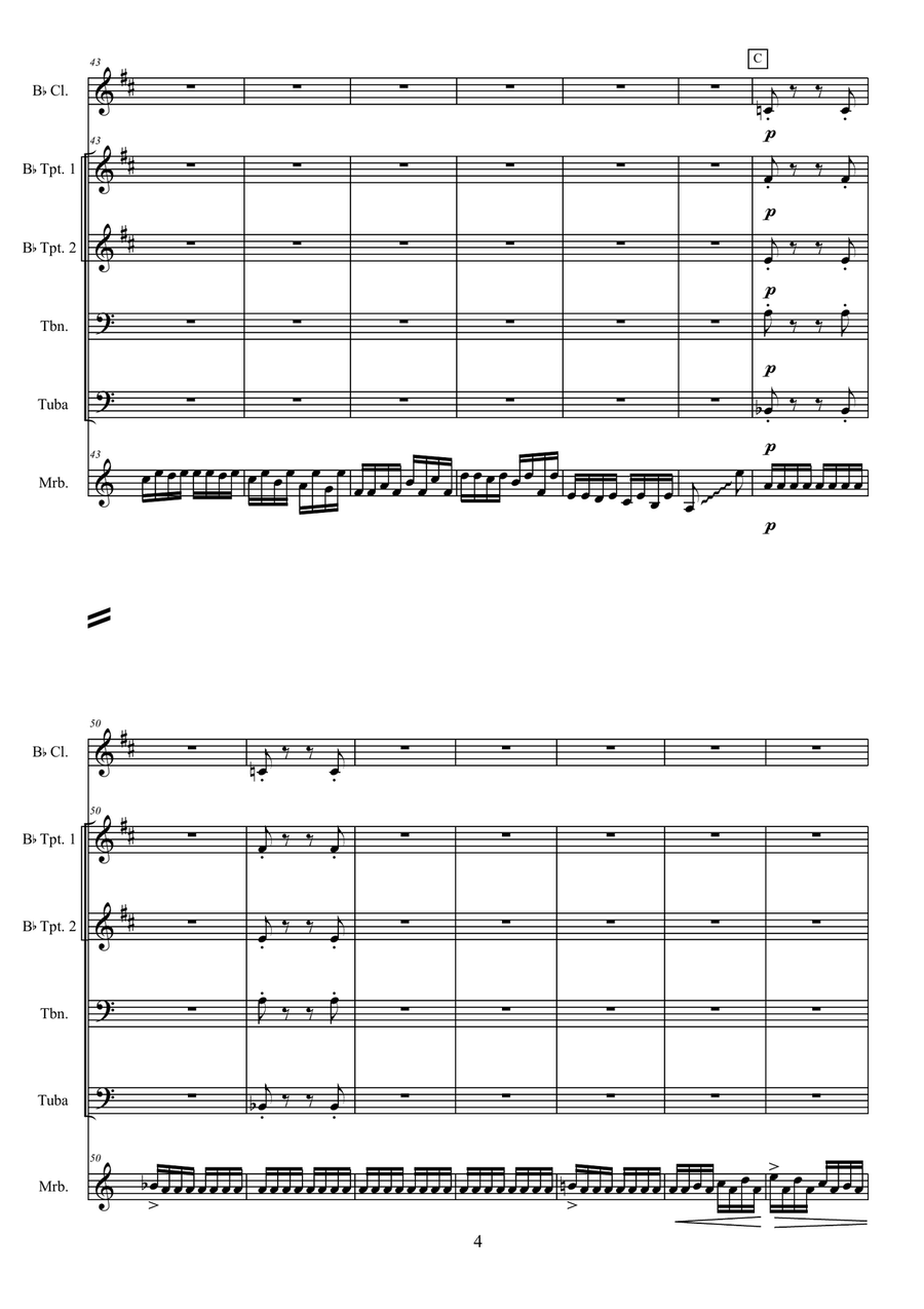 TOCCATA (for marimba) TOCCATA (for marimba) Small Ensemble scores gallery preview page 4