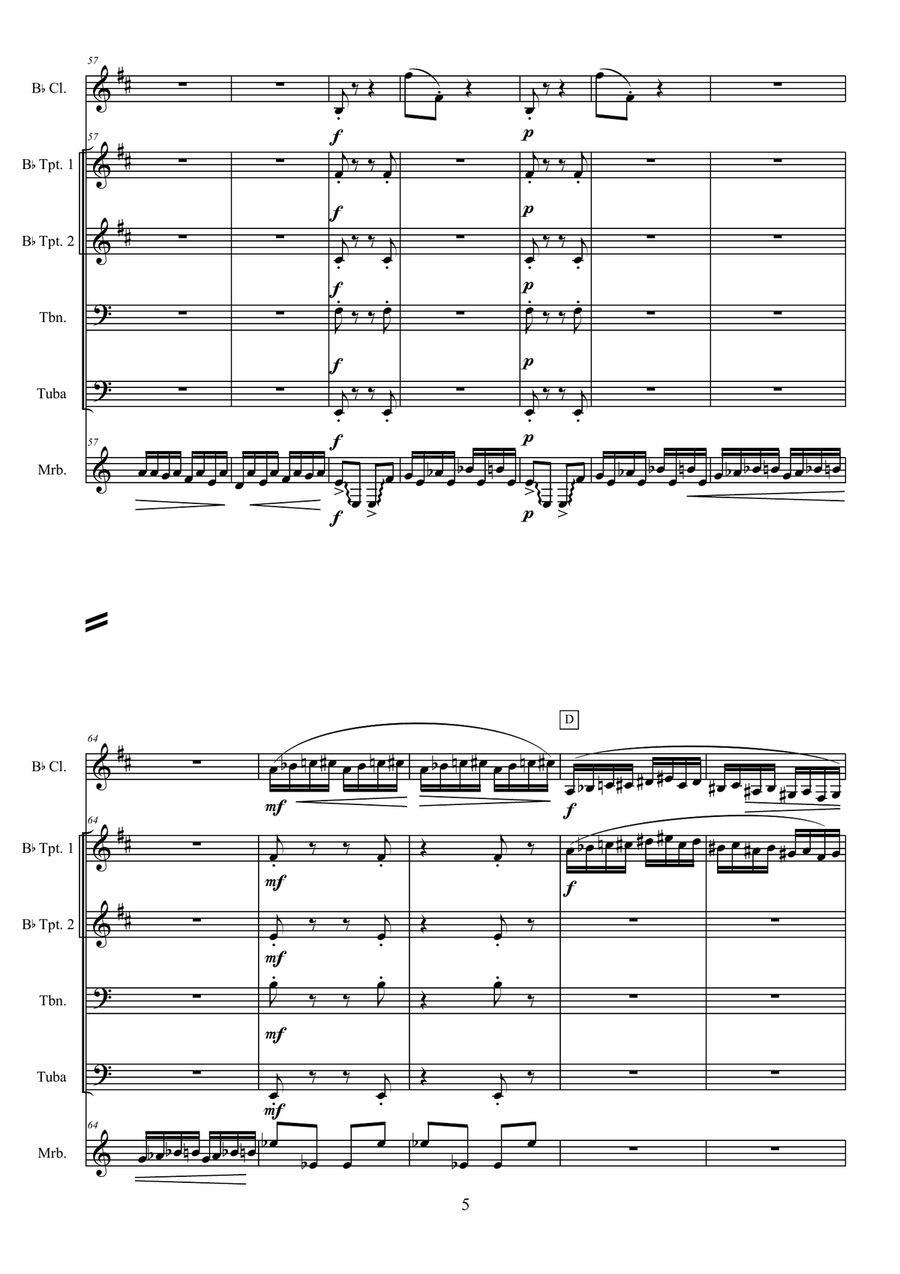 TOCCATA (for marimba) TOCCATA (for marimba) Small Ensemble scores gallery preview page 5