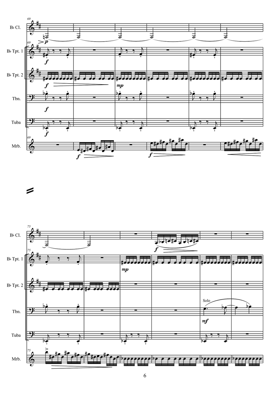 TOCCATA (for marimba) TOCCATA (for marimba) Small Ensemble scores gallery preview page 6