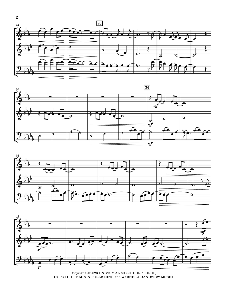 What Was I Made For? Small Ensemble scores gallery preview page 2