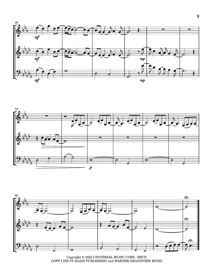 What Was I Made For? Small Ensemble scores gallery preview page 3