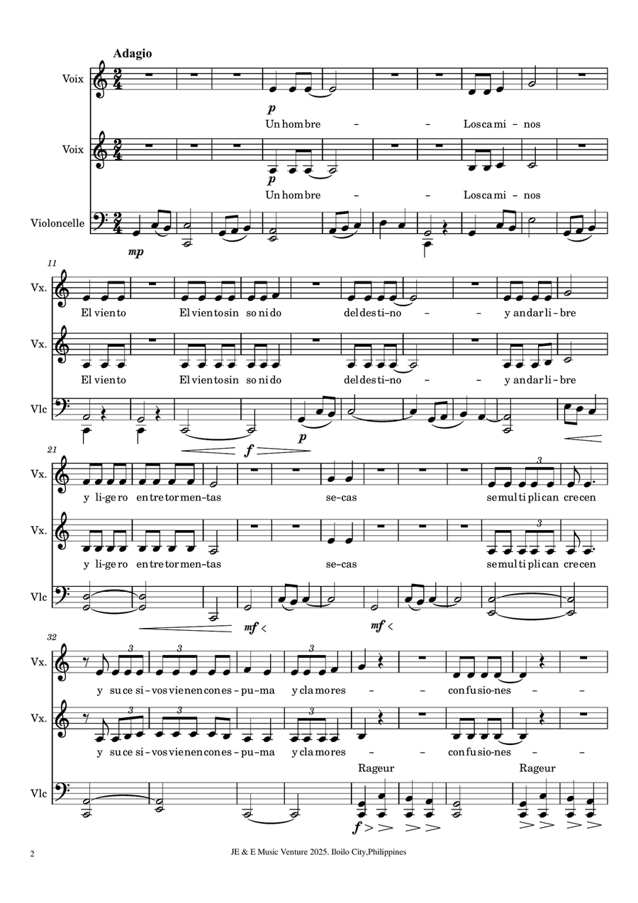 Un Hombre Un Hombre A Cappella scores gallery preview page 2