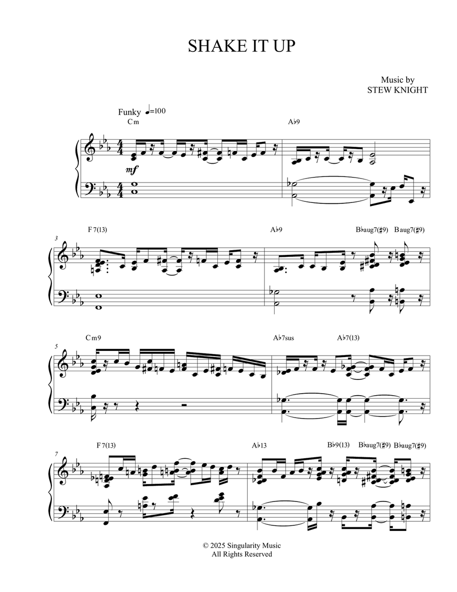 Shake It Up Shake It Up Piano Solo scores gallery preview page 1