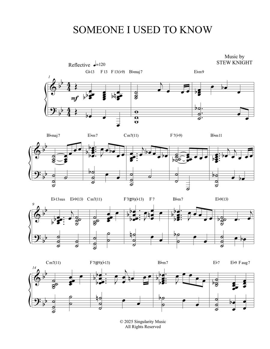 Someone I Used To Know Someone I Used To Know Piano Solo scores gallery preview page 1