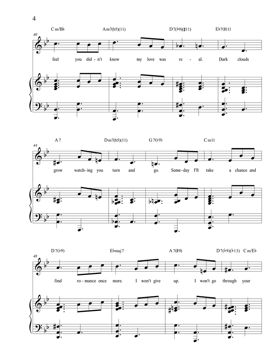 Teardrops And Rain Fall Teardrops And Rain Fall Piano Solo scores gallery preview page 4