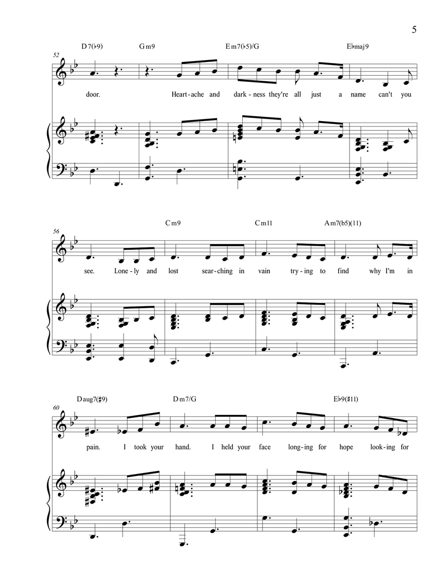 Teardrops And Rain Fall Teardrops And Rain Fall Piano Solo scores gallery preview page 5