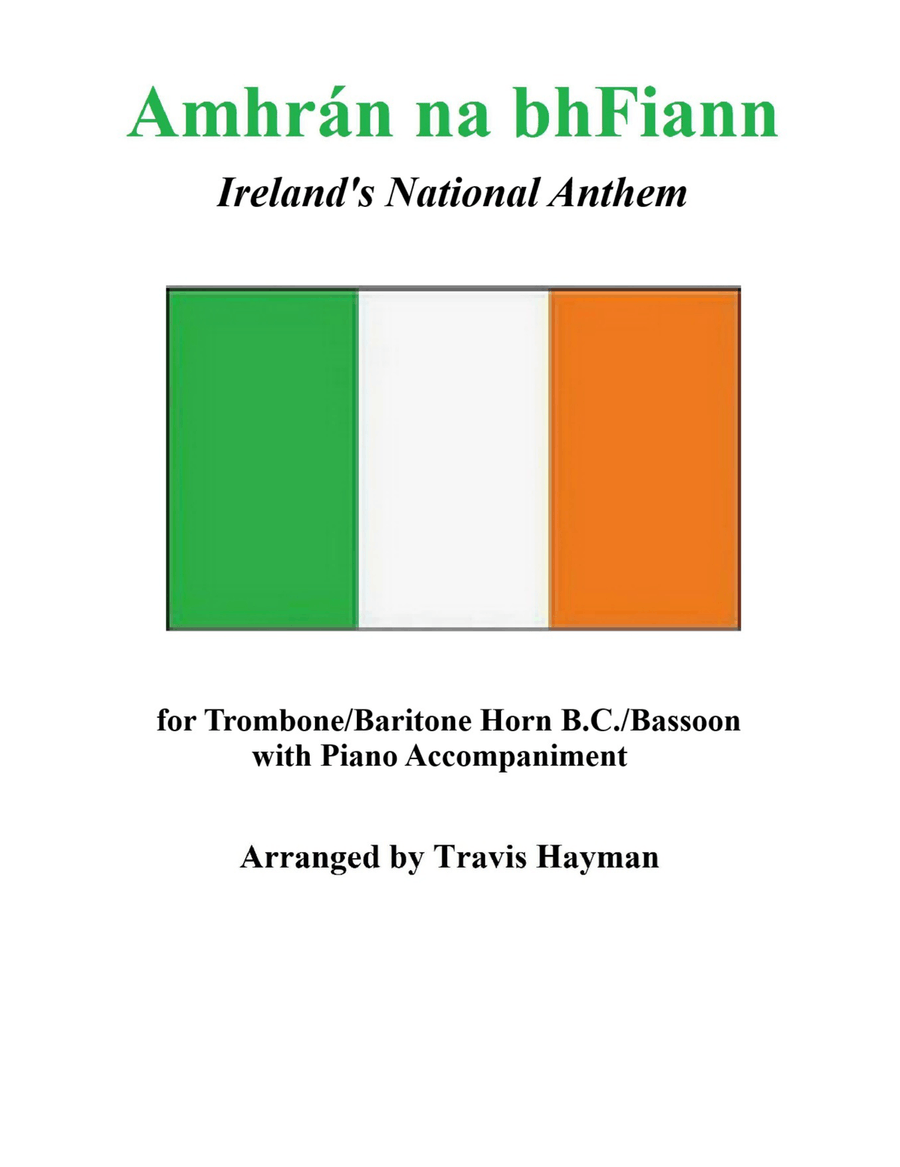 Amhrán na bhFiann - for Trombone/Baritone Horn B.C./Bassoon with Piano Accompaniment Bassoon scores gallery preview page 1