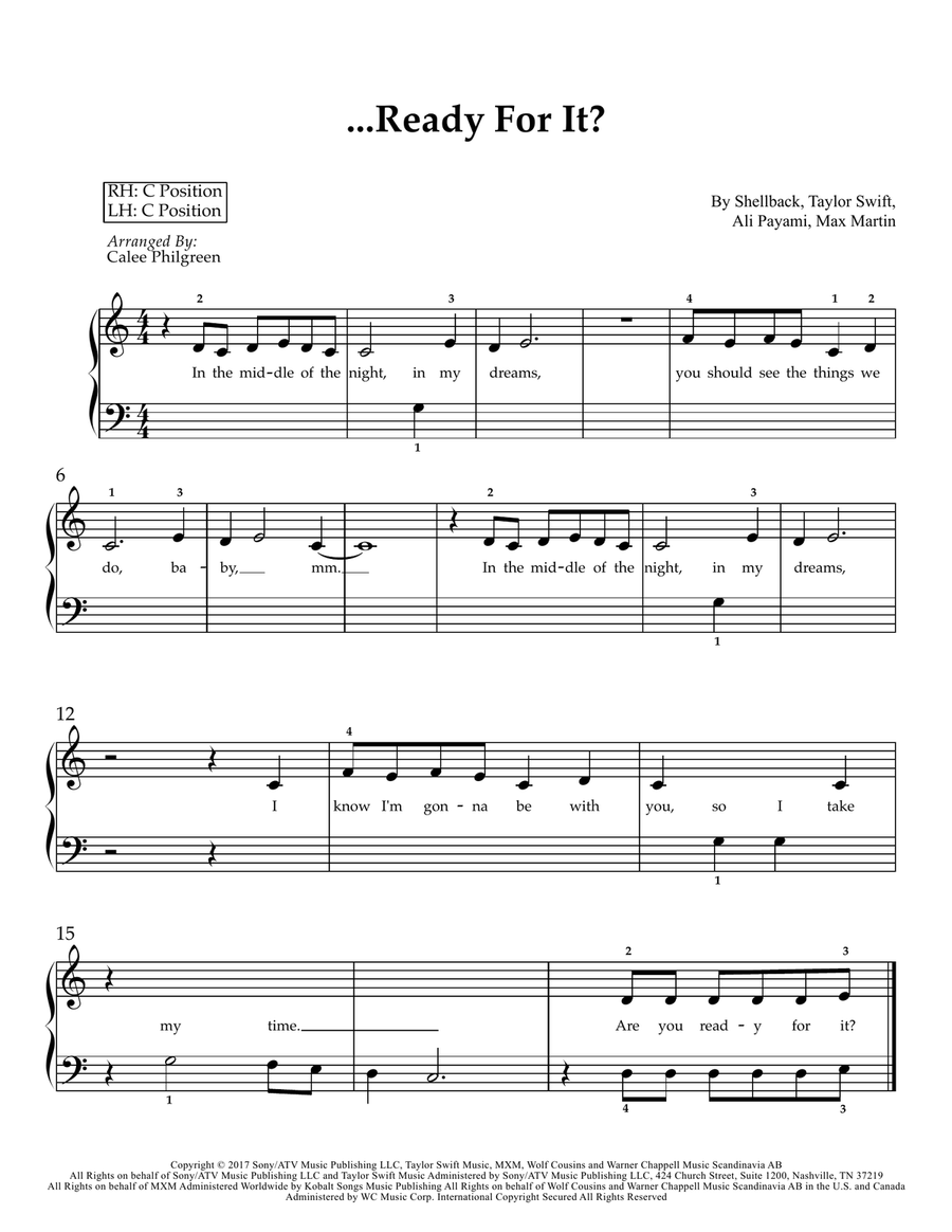 ...ready For It? ...ready For It? Easy Piano scores gallery preview page 1