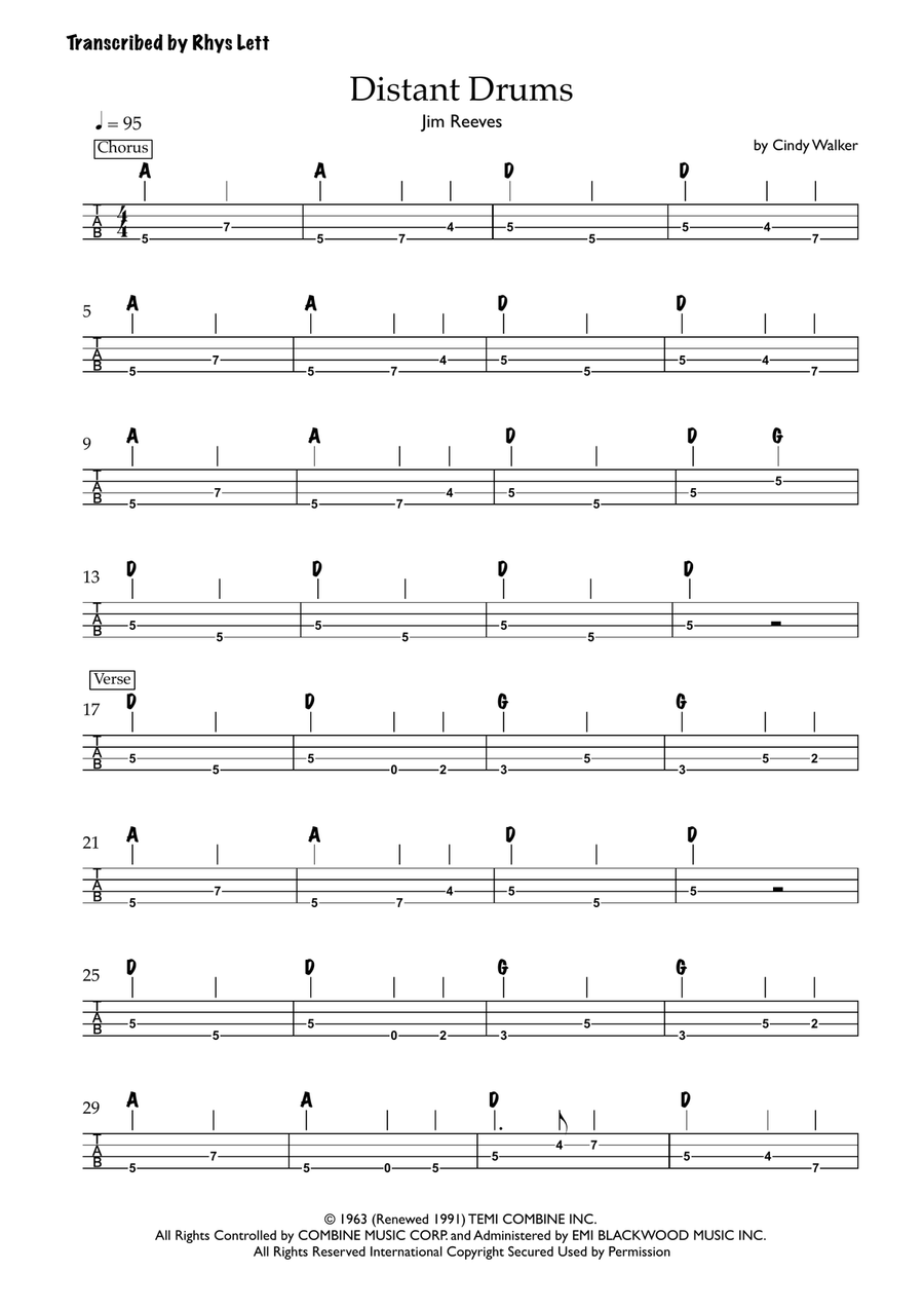 Distant Drums Distant Drums Acoustic Guitar scores gallery preview page 1