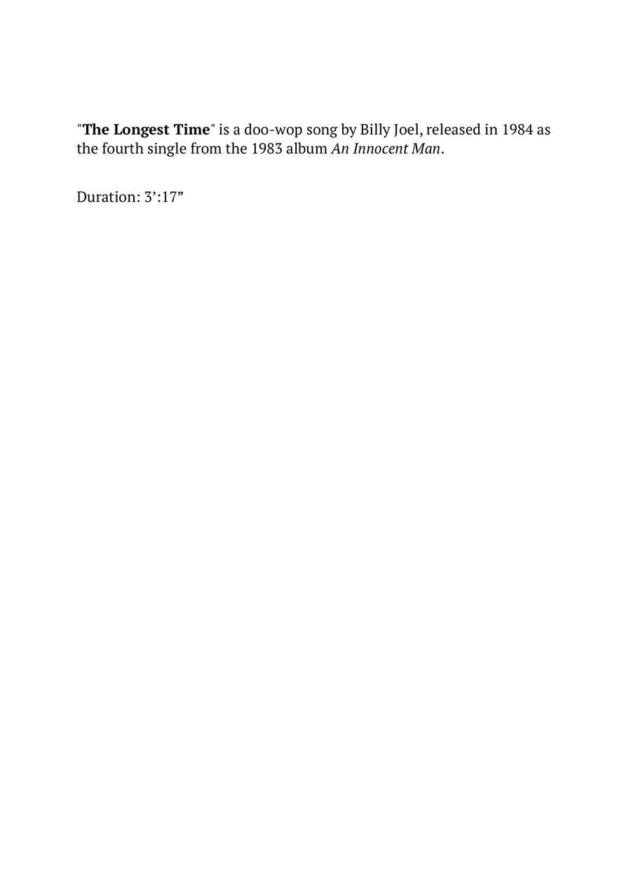 The Longest Time Woodwind Quartet scores gallery preview page 2