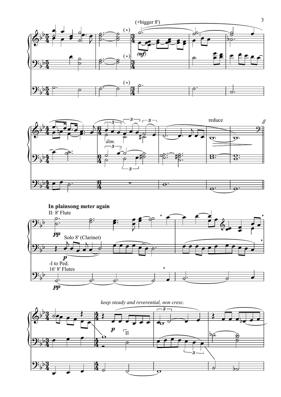 A Contemplation on the Lenten Prose Organ Solo scores gallery preview page 3