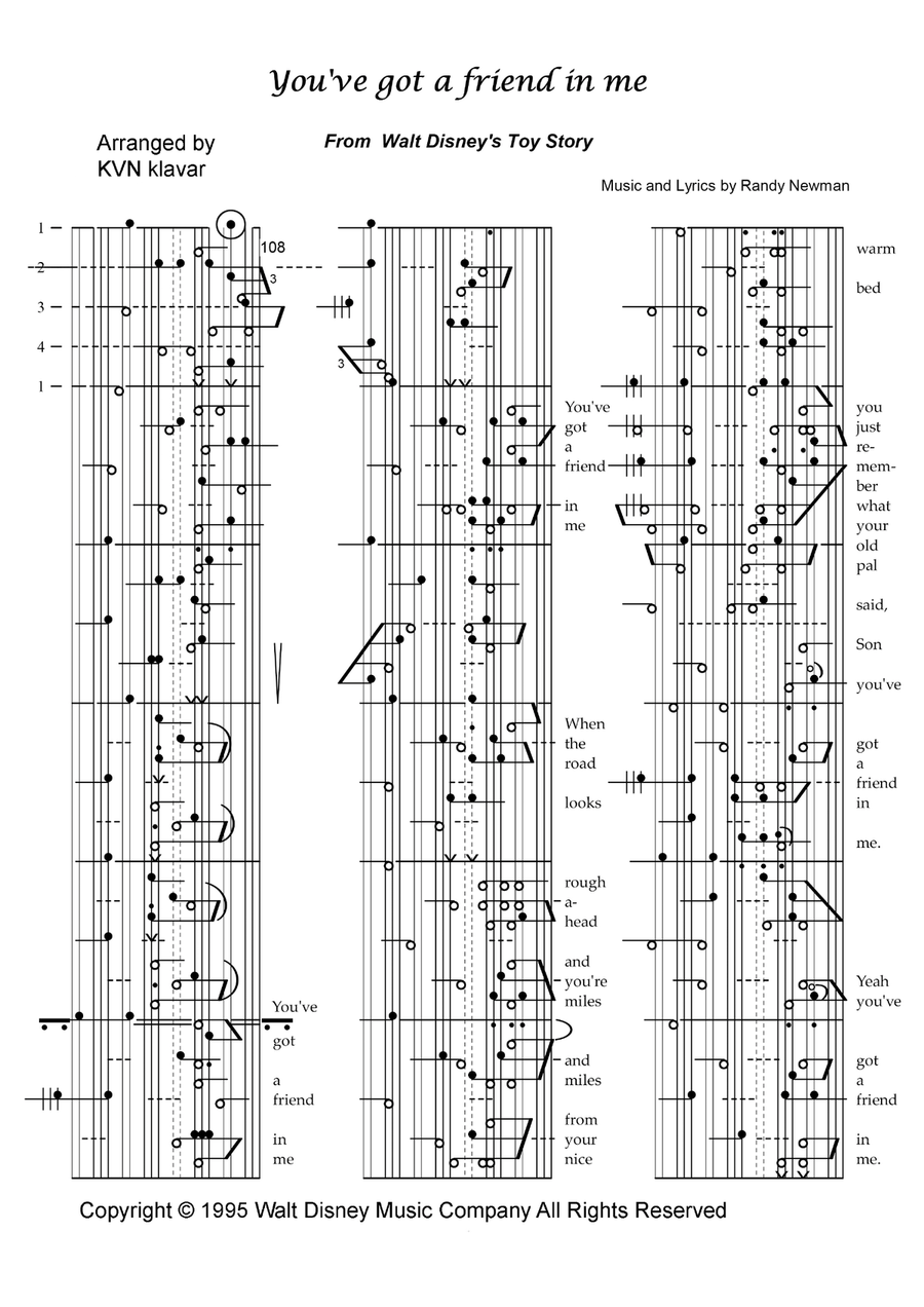 You've Got A Friend In Me Piano, Vocal scores gallery preview page 1