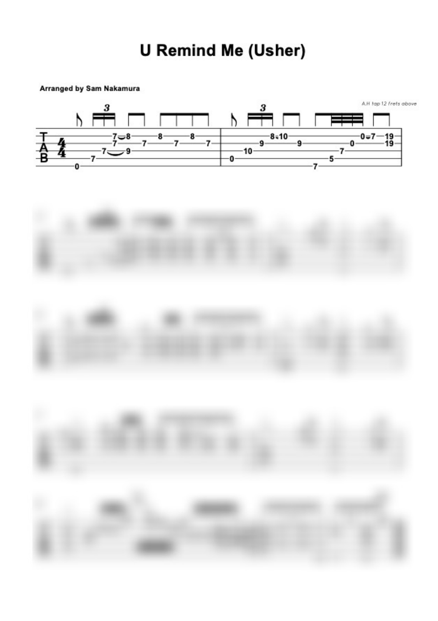 U Remind Me U Remind Me Acoustic Guitar scores gallery preview page 1
