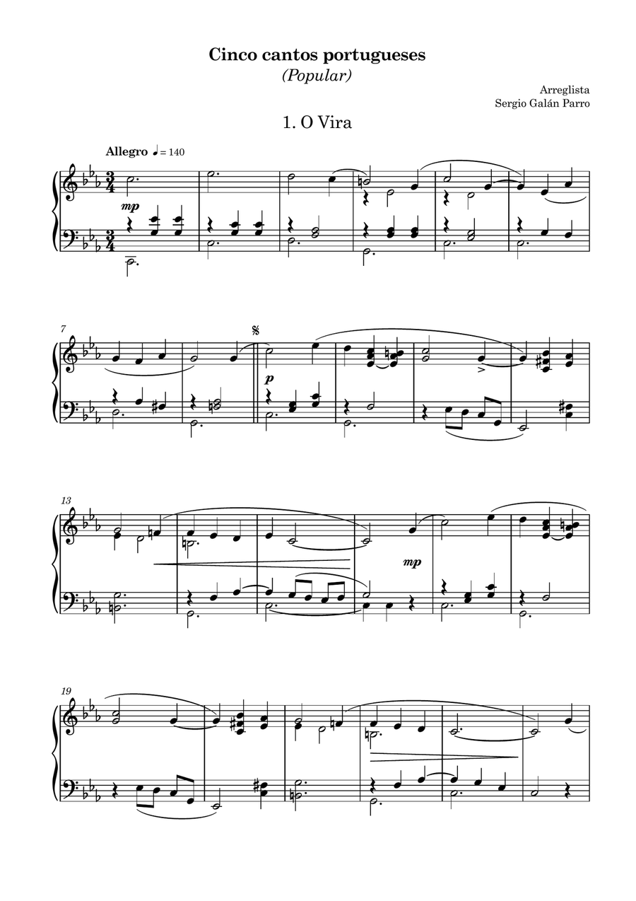 Cinco cantos portugueses Cinco cantos portugueses Chamber Music scores gallery preview page 2