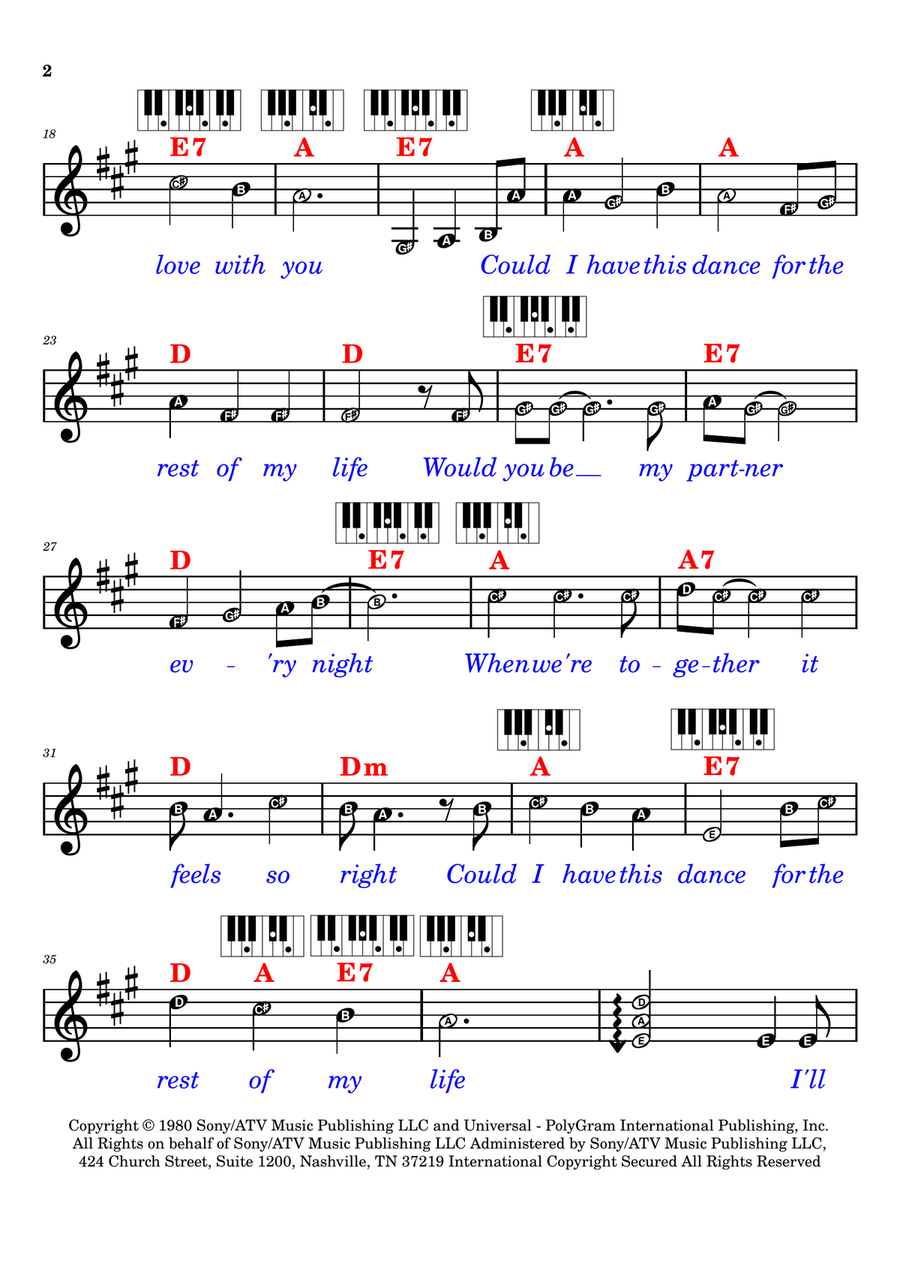 Could I Have This Dance Piano scores gallery preview page 2