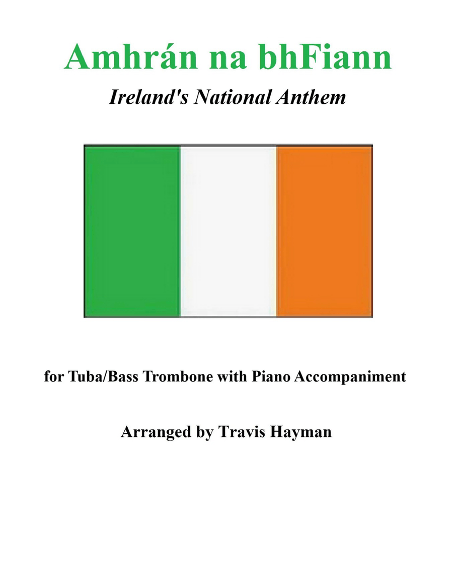 Amhrán na bhFiann - for Tuba/Bass Trombone with Piano Accompaniment Trombone scores gallery preview page 1