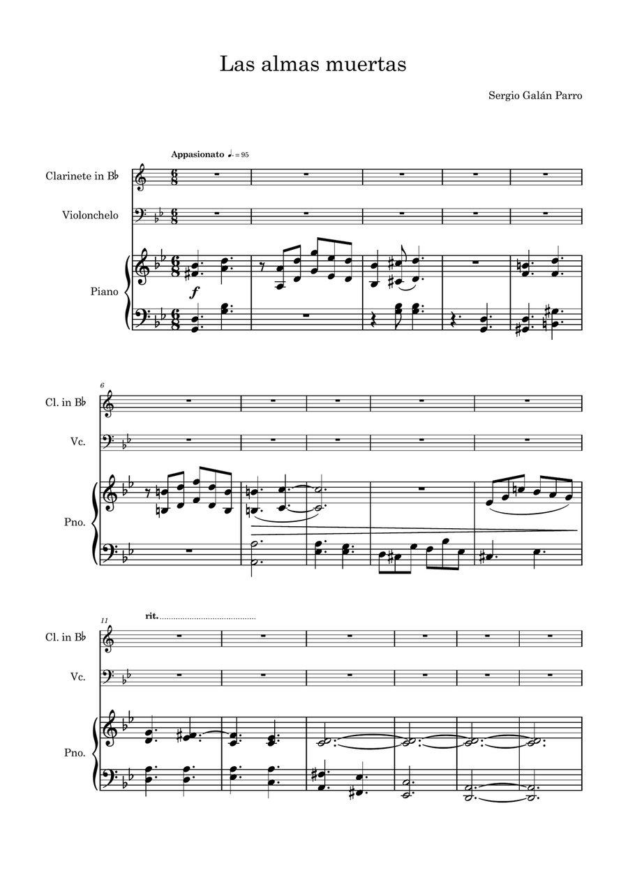 Las almas muertas Las almas muertas Small Ensemble scores gallery preview page 1