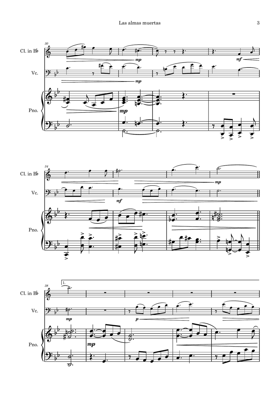 Las almas muertas Las almas muertas Small Ensemble scores gallery preview page 3
