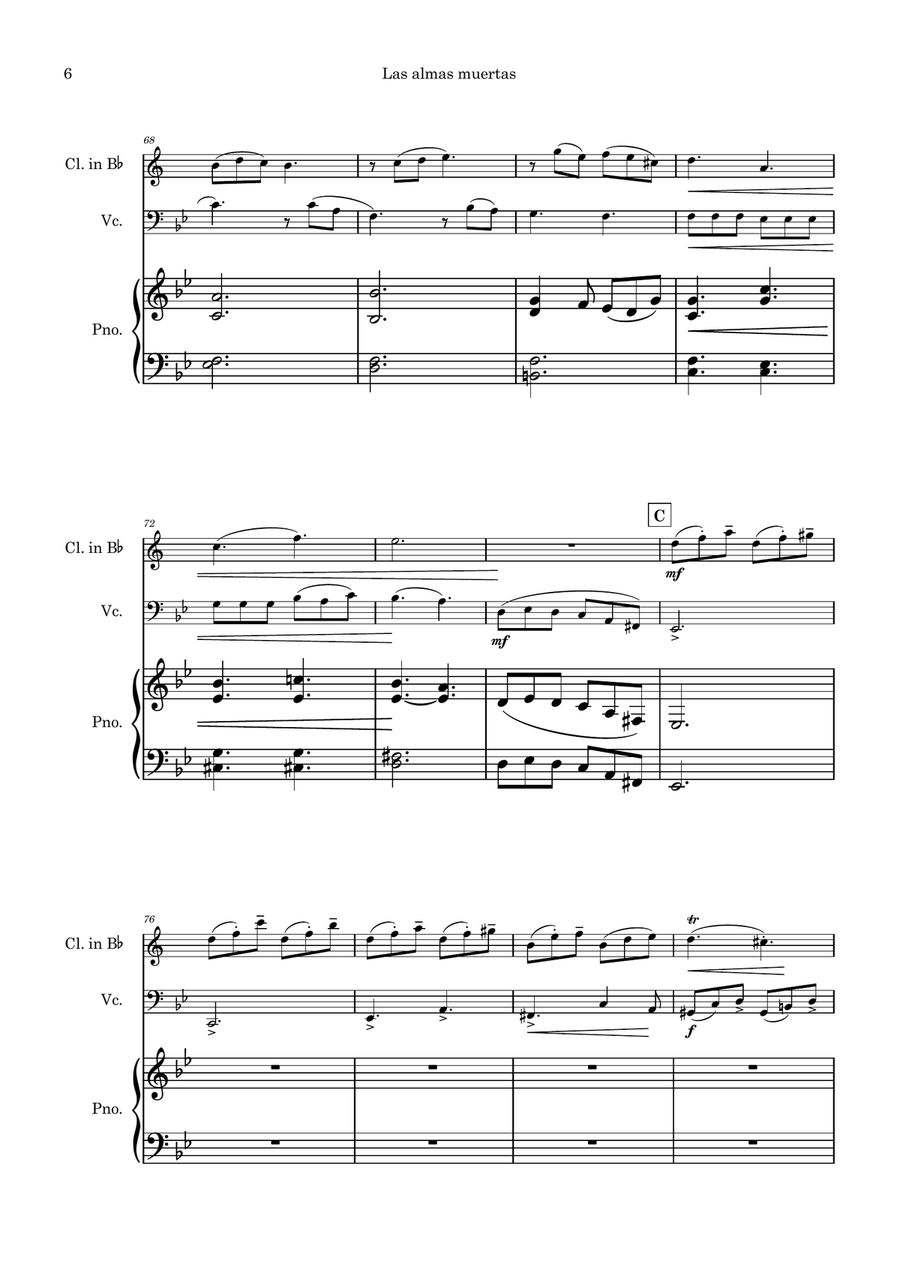Las almas muertas Las almas muertas Small Ensemble scores gallery preview page 6