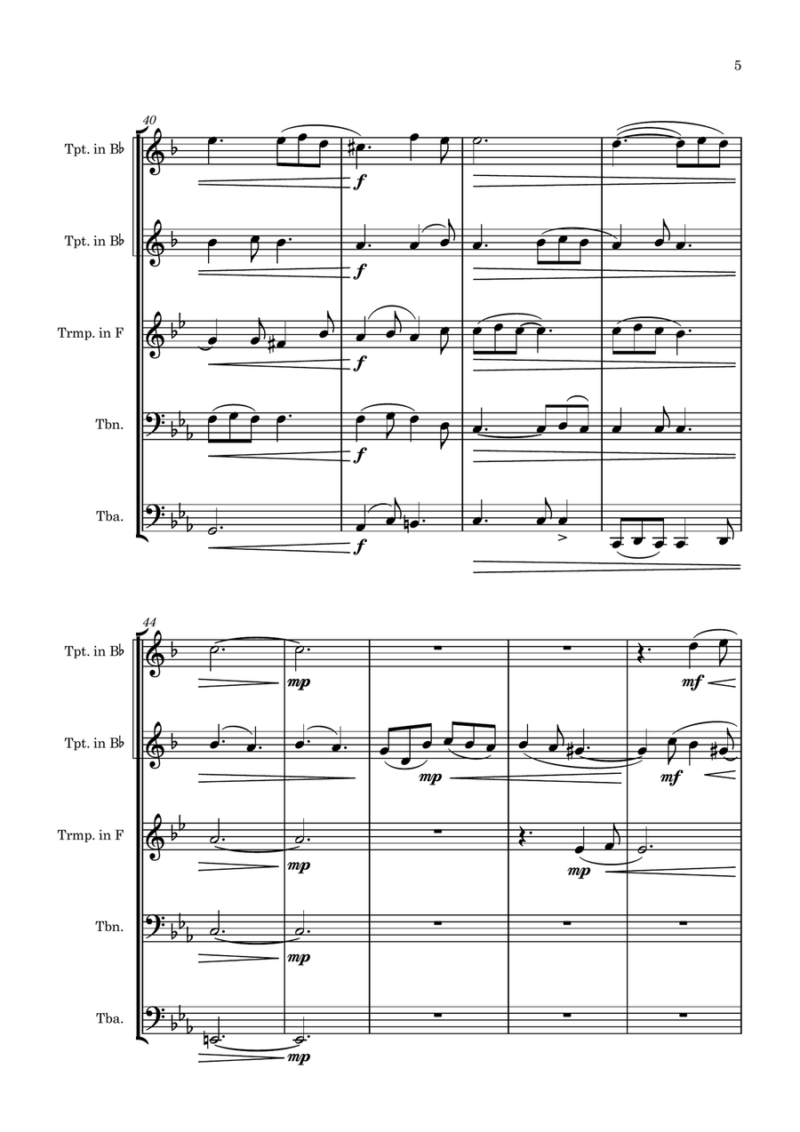 A manos del olvido A manos del olvido Brass Quintet scores gallery preview page 5