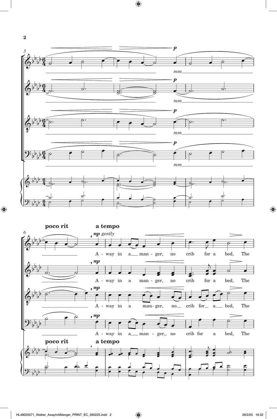 Away In A Manger Away In A Manger Divisi scores gallery preview page 2