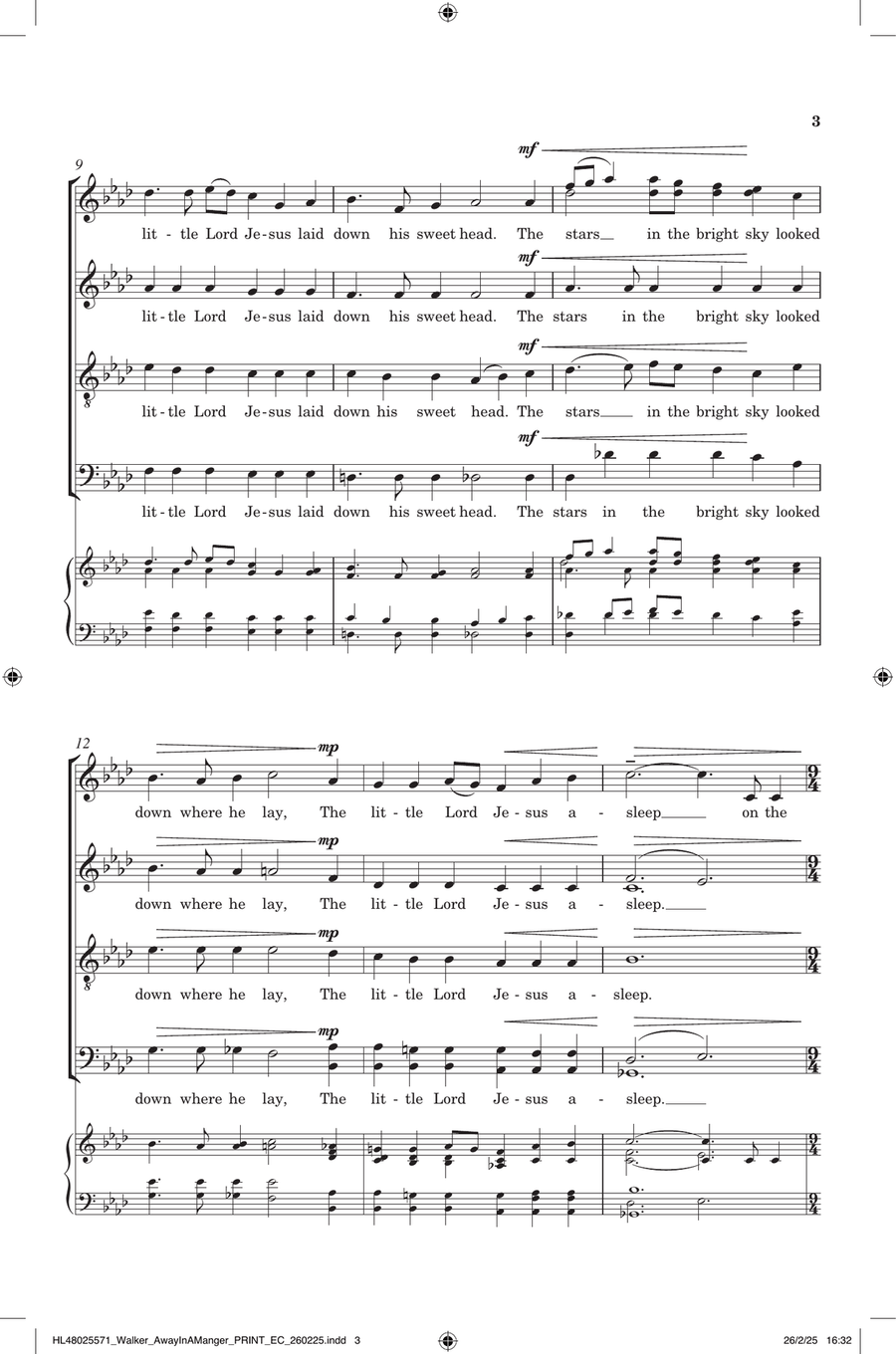 Away In A Manger Away In A Manger Divisi scores gallery preview page 3