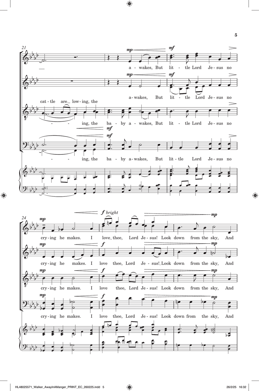 Away In A Manger Away In A Manger Divisi scores gallery preview page 5