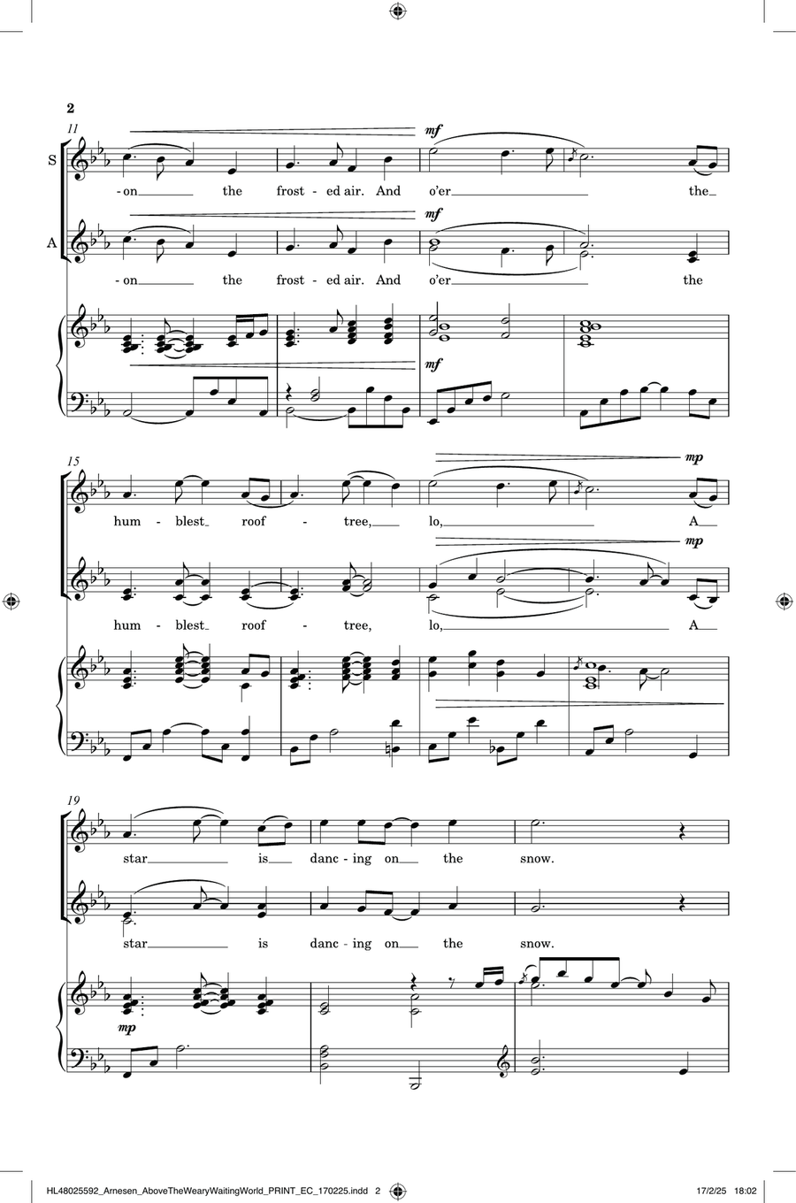 Above The Weary Waiting World Divisi scores gallery preview page 2