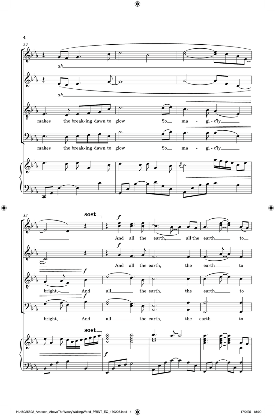 Above The Weary Waiting World Divisi scores gallery preview page 4