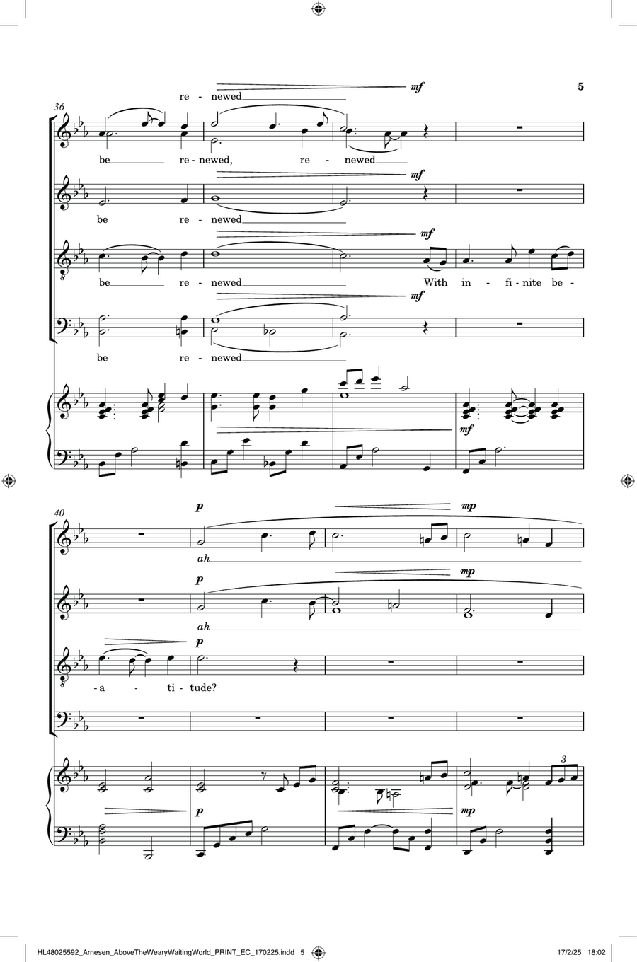 Above The Weary Waiting World Divisi scores gallery preview page 5