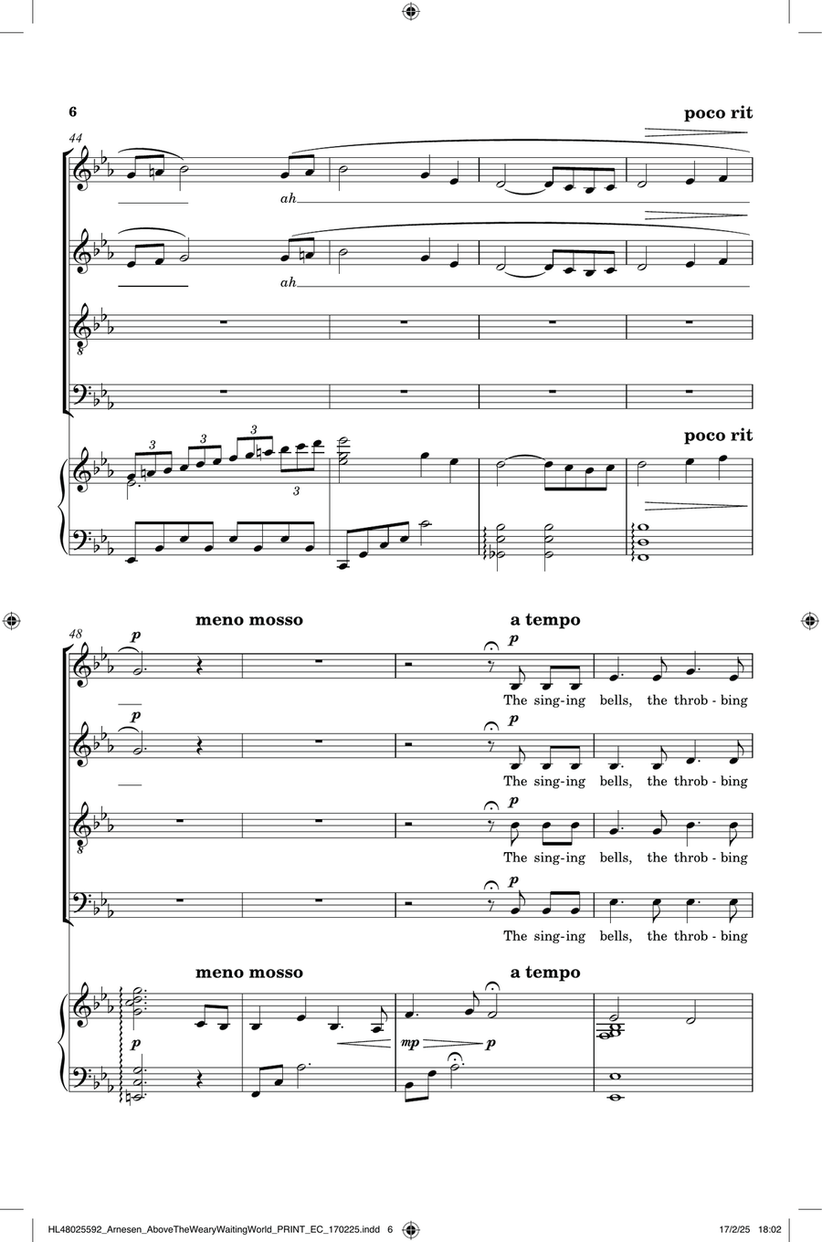 Above The Weary Waiting World Divisi scores gallery preview page 6