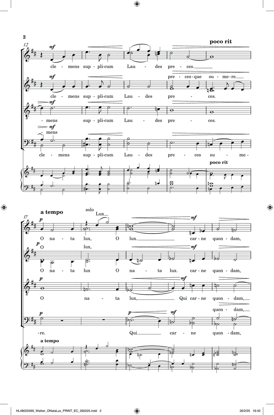 O Nata Lux O Nata Lux Divisi scores gallery preview page 2