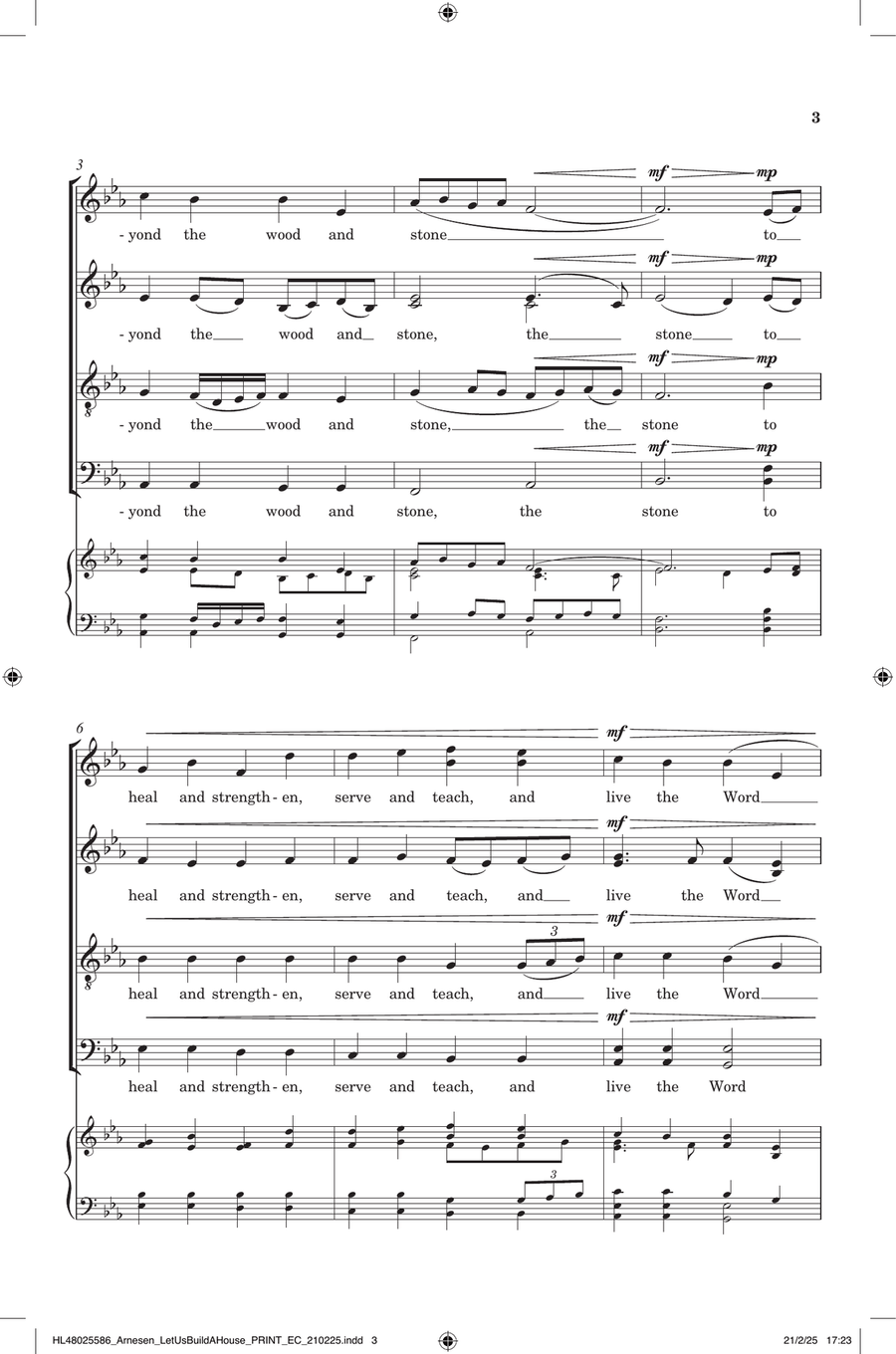 Let Us Build A House (Adapted from The Stranger) Divisi scores gallery preview page 2