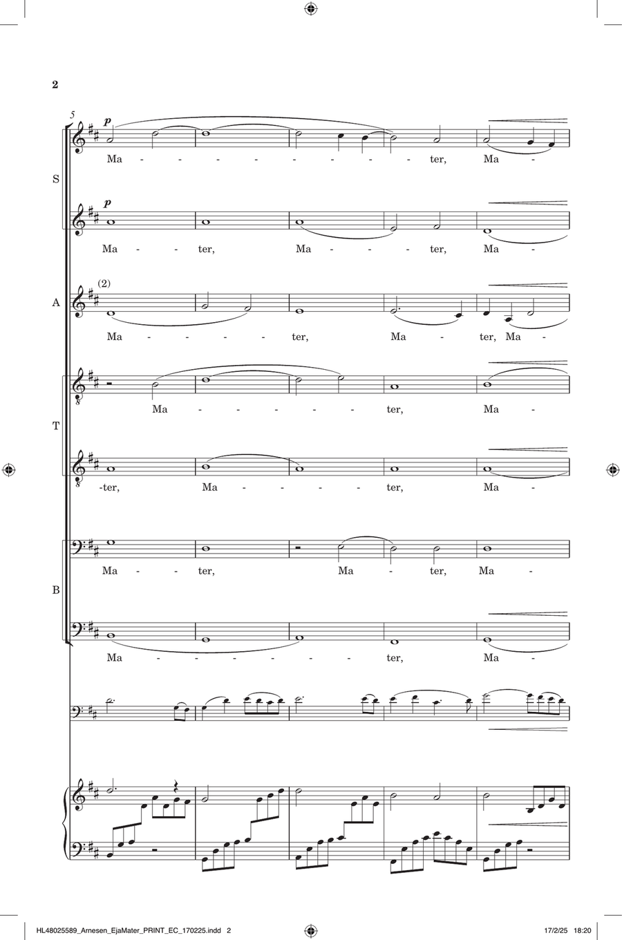 Eja Mater (Adapted from Stabat Mater) SSAATTBB scores gallery preview page 2