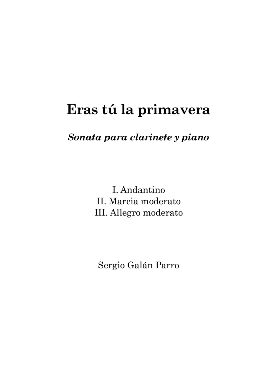 Eras tú la primavera Eras tú la primavera Woodwind Duet scores gallery preview page 1