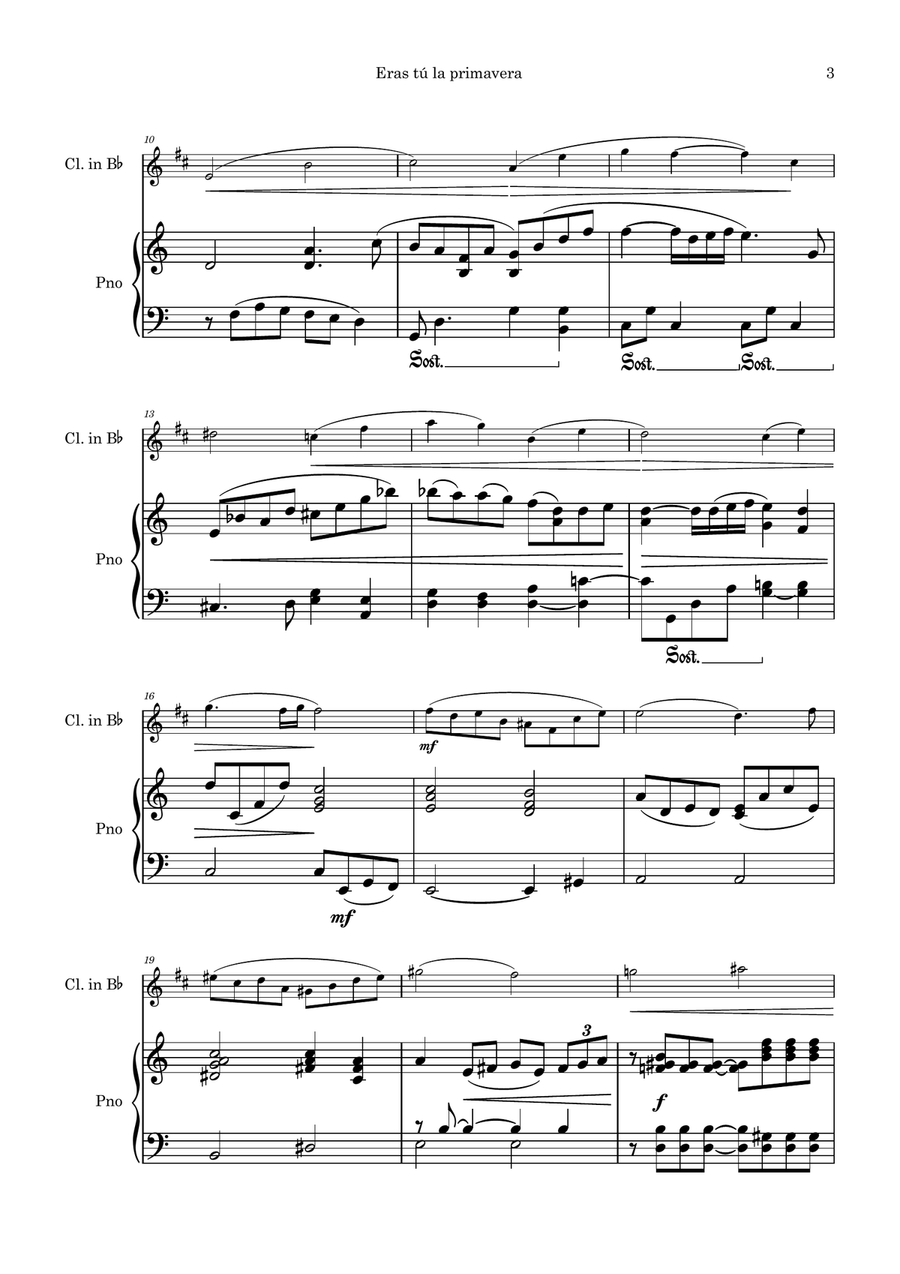 Eras tú la primavera Eras tú la primavera Woodwind Duet scores gallery preview page 3