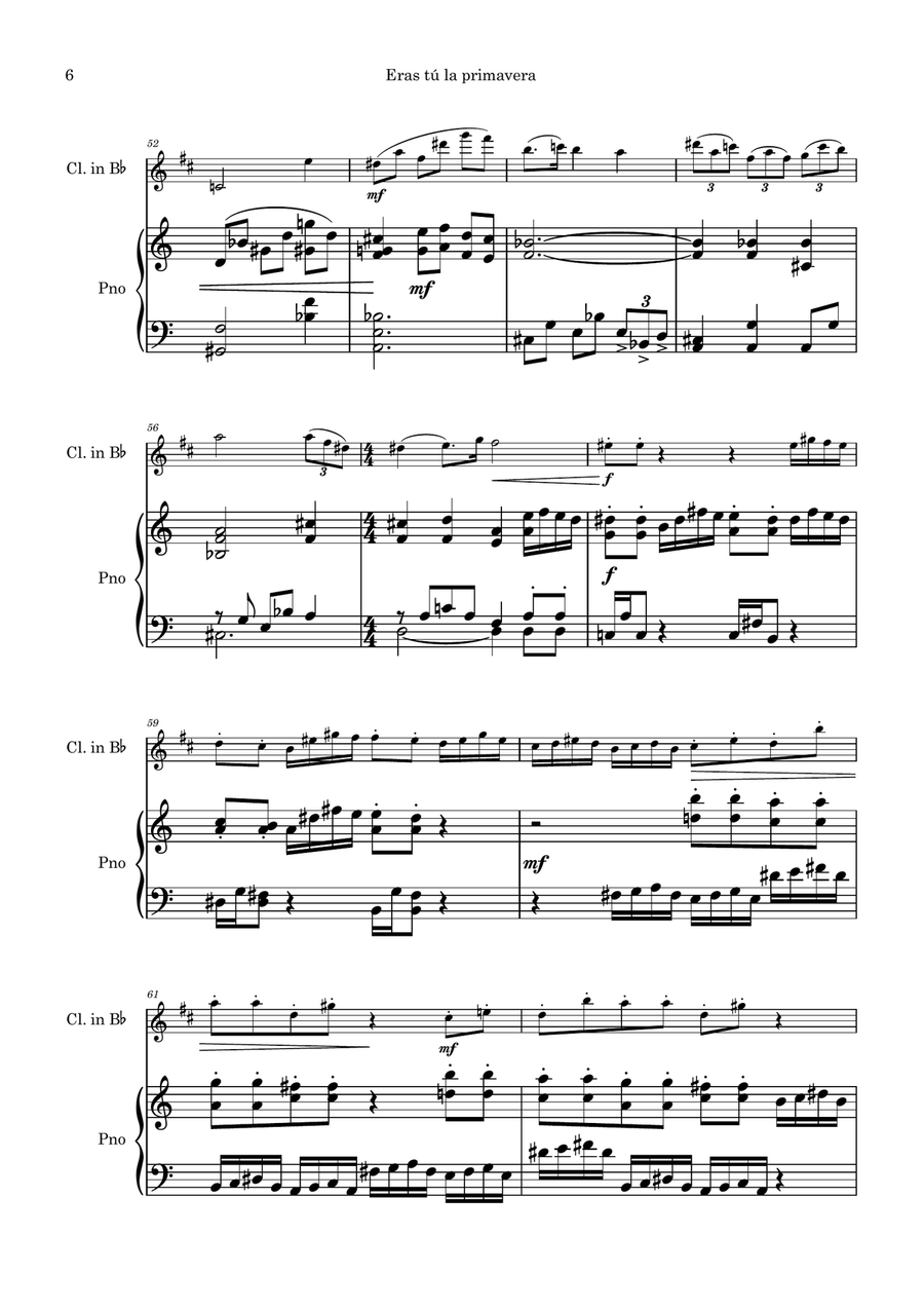 Eras tú la primavera Eras tú la primavera Woodwind Duet scores gallery preview page 6