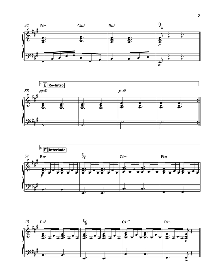 Die With A Smile Die With A Smile Piano Solo scores gallery preview page 3