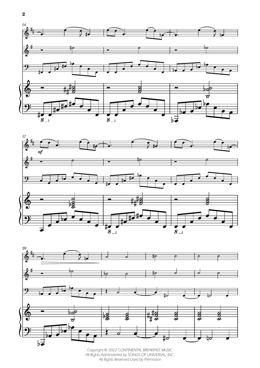 Severance - Main Title Theme Brass Trio scores gallery preview page 2