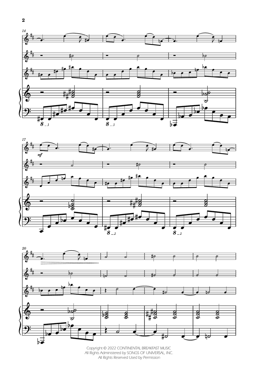 Severance - Main Title Theme Clarinet Trio scores gallery preview page 2