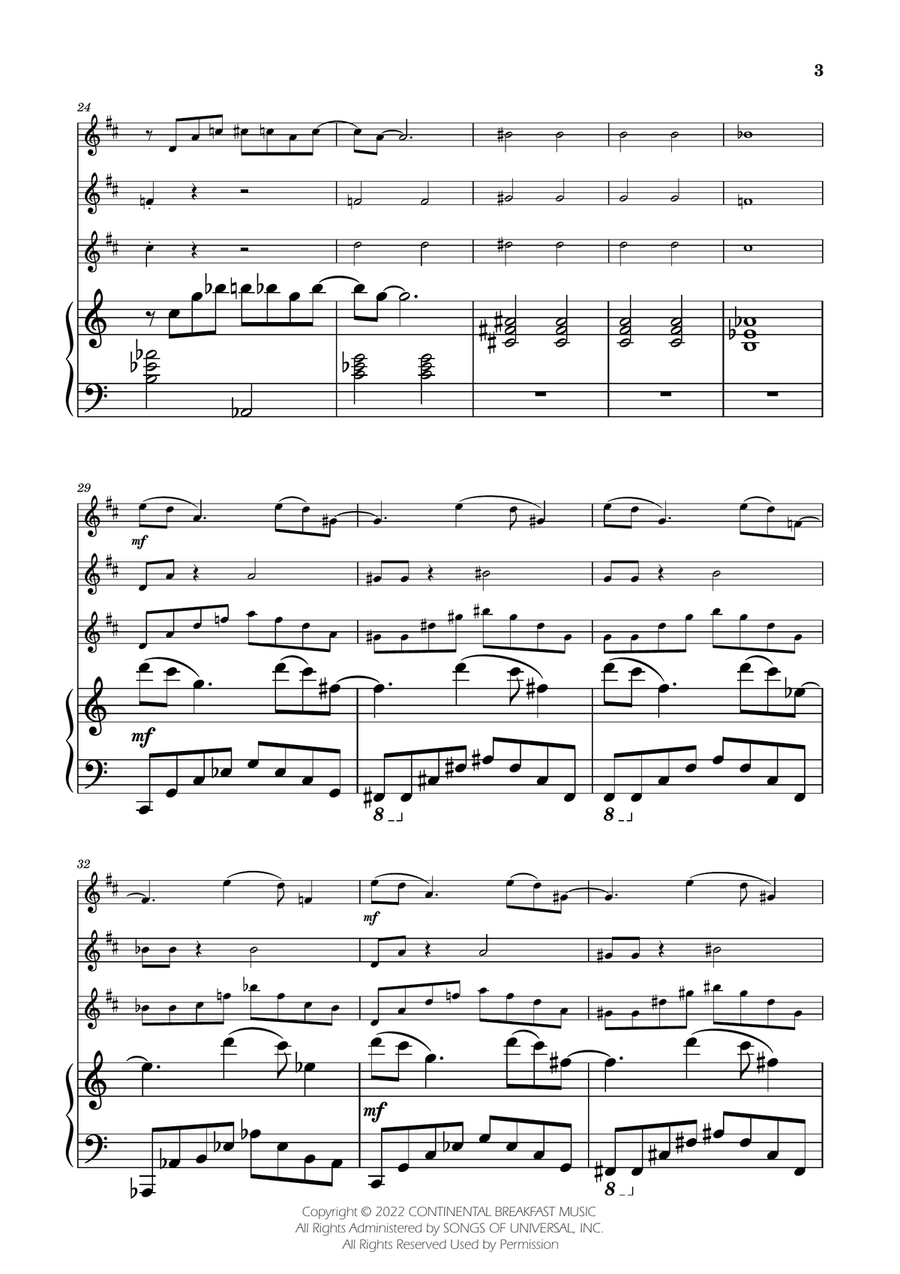 Severance - Main Title Theme Clarinet Trio scores gallery preview page 3