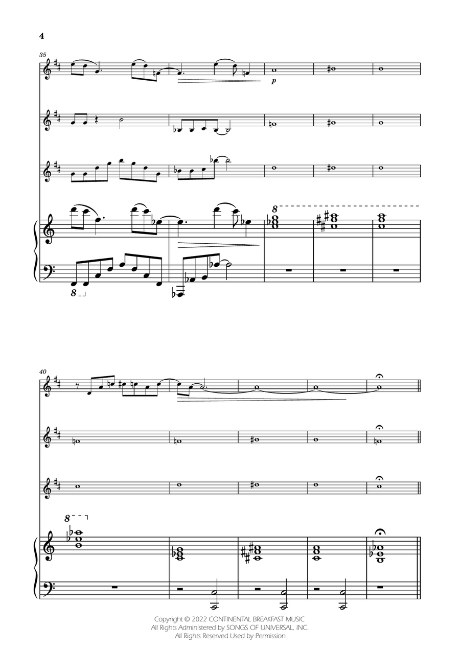 Severance - Main Title Theme Clarinet Trio scores gallery preview page 4