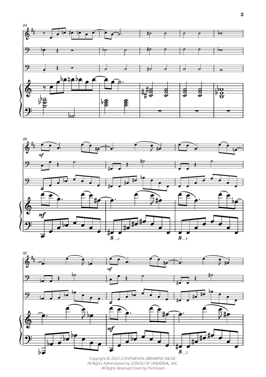 Severance - Main Title Theme Brass Trio scores gallery preview page 3