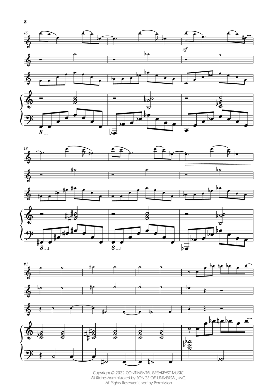Severance - Main Title Theme Flute Trio scores gallery preview page 2
