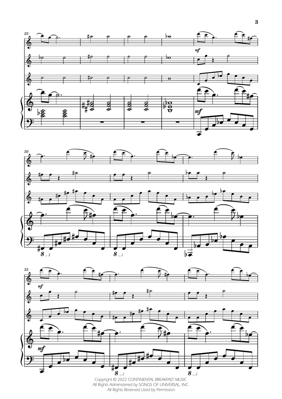 Severance - Main Title Theme Flute Trio scores gallery preview page 3