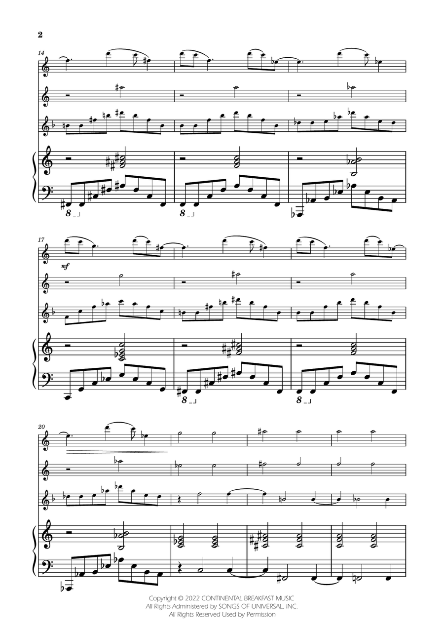 Severance - Main Title Theme Flute Trio scores gallery preview page 2