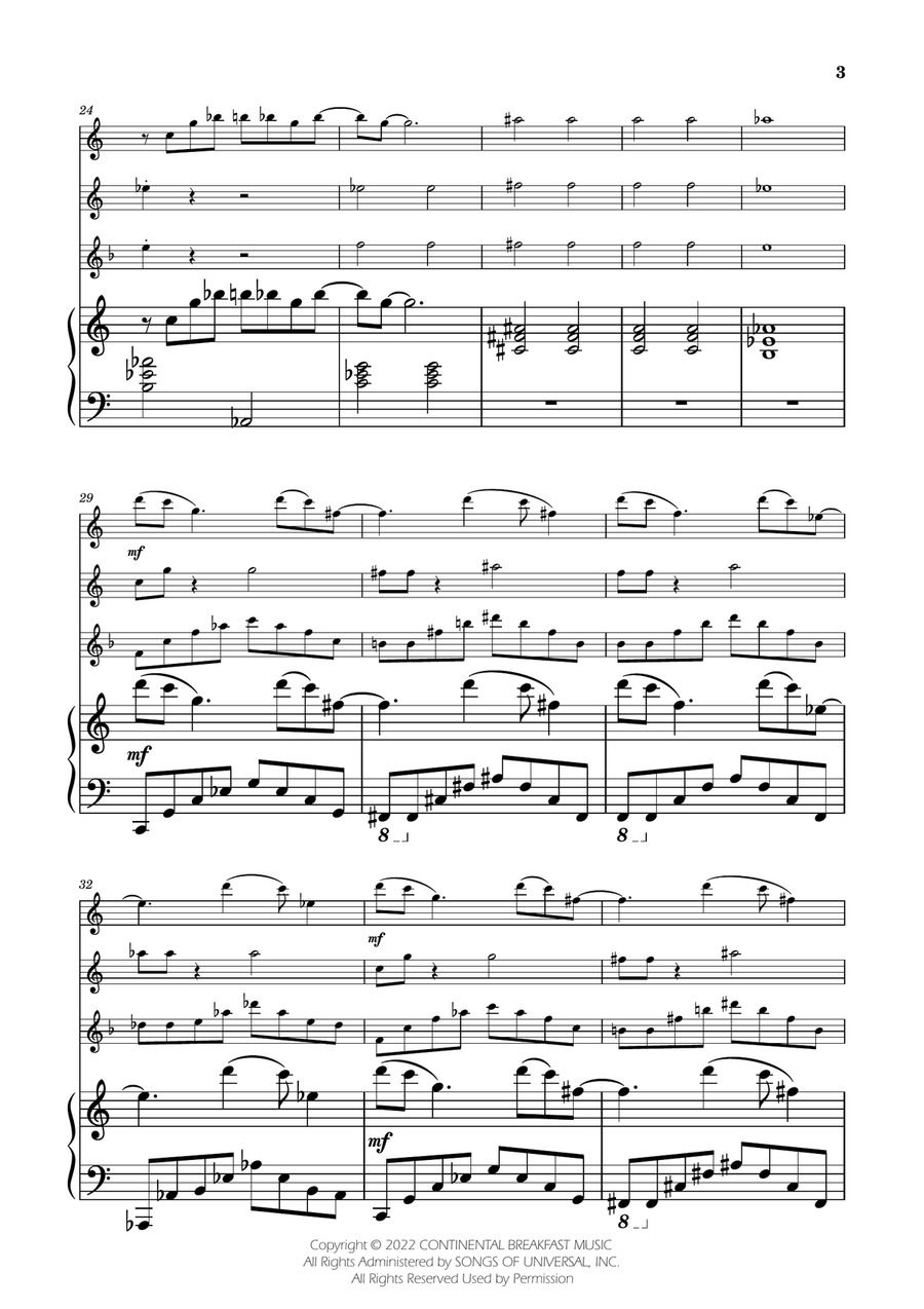 Severance - Main Title Theme Flute Trio scores gallery preview page 3